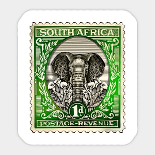 African Elephant Stamp Sticker